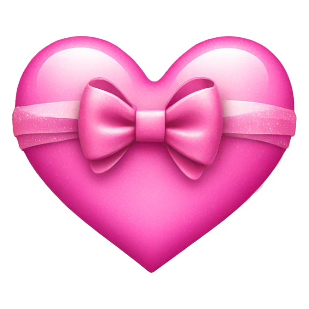 Heart with bow but pink and sparkling  sticker