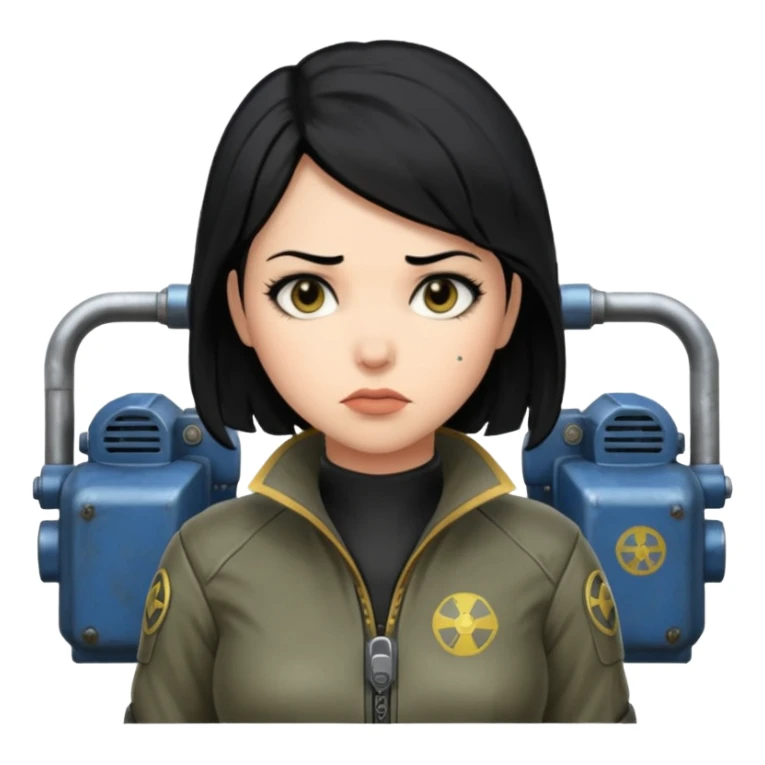 Lucy (black hair) from the Fallout TV show sticker