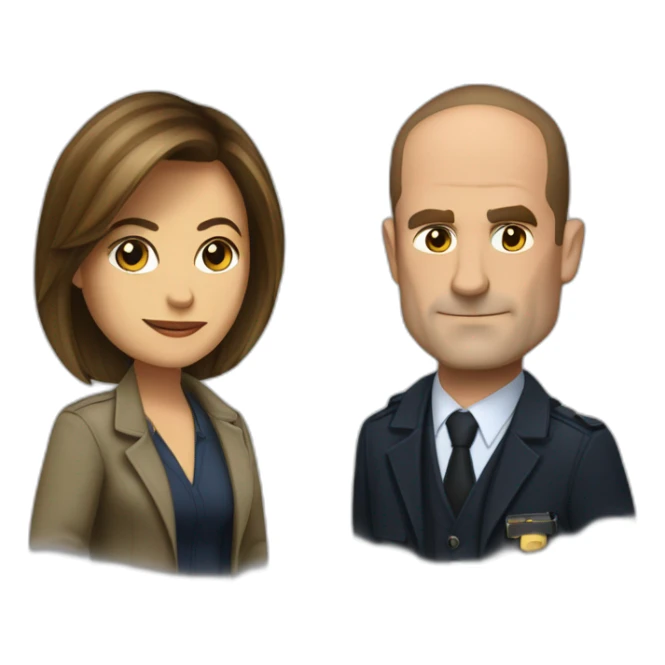 Detective Olivia Benson and Detective Elliot Stabler Season 10 sticker