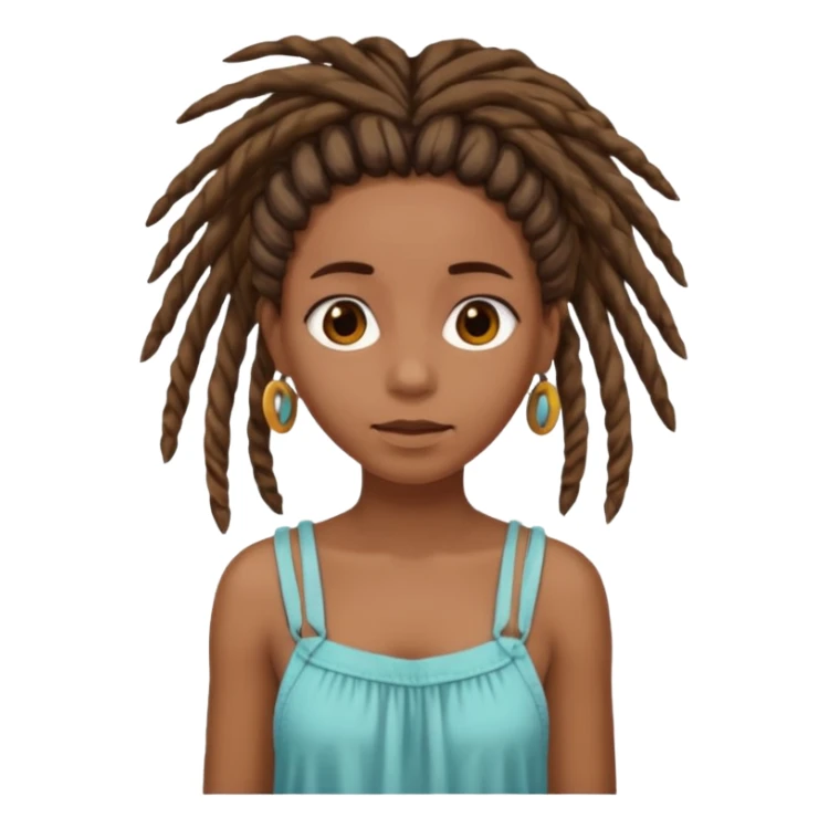 Girl with dreads in a sundress sticker