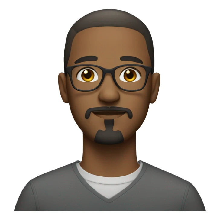 white man with goatee and glasses and short hair sticker