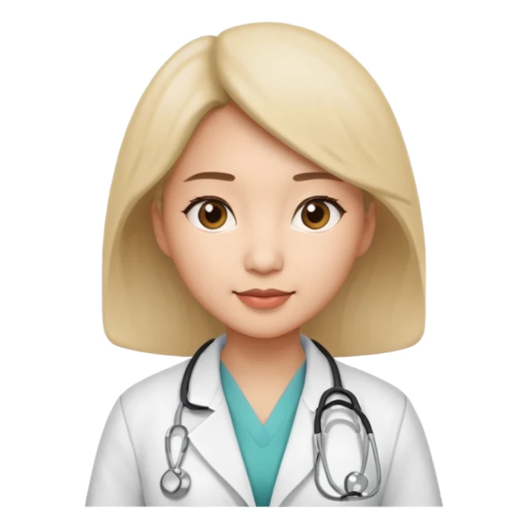 asian woman doctor sticker