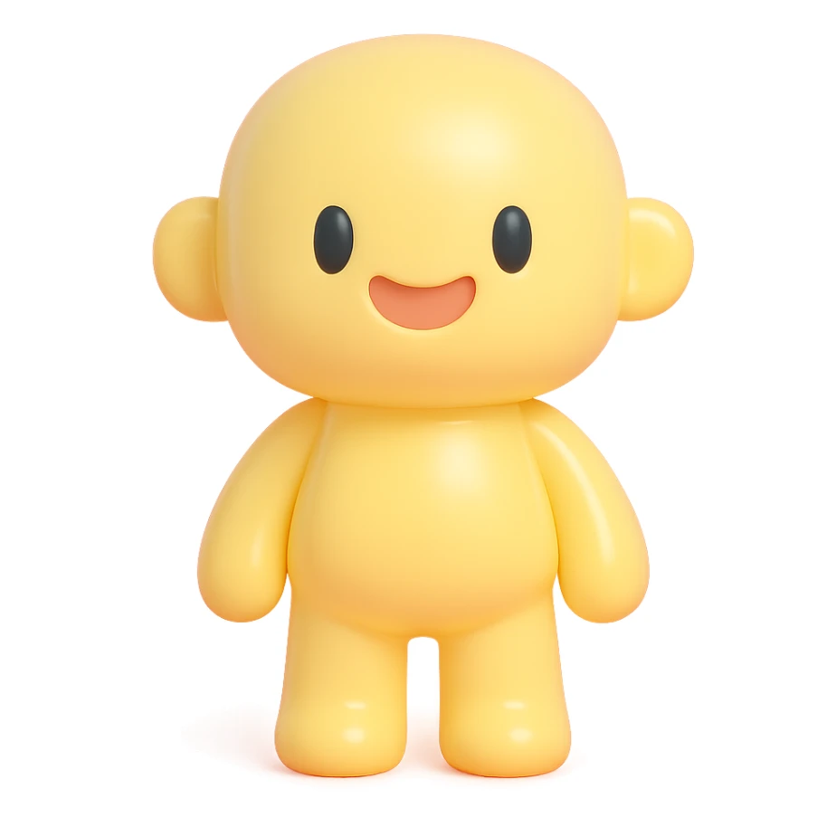 vinyl figure in emoji style sticker