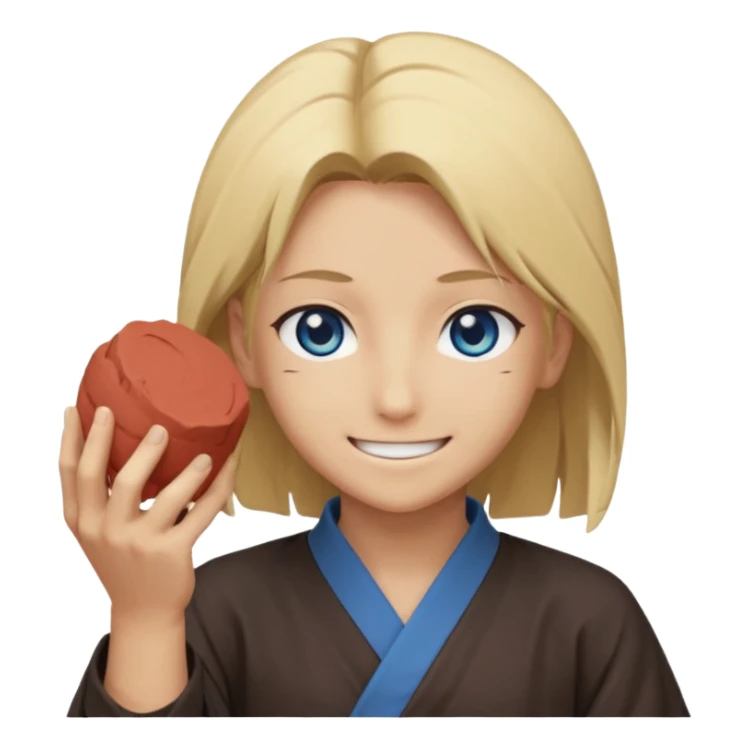 Can you create an emote for me referencing the character Deidara from the Naruto series sticker