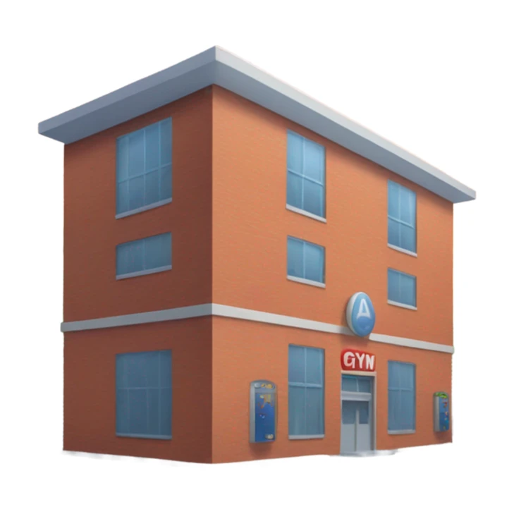 gym building with gym written on it sticker