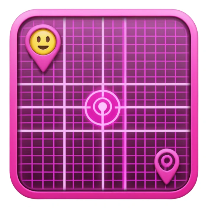 mix pink of a big gps map of the lines sticker