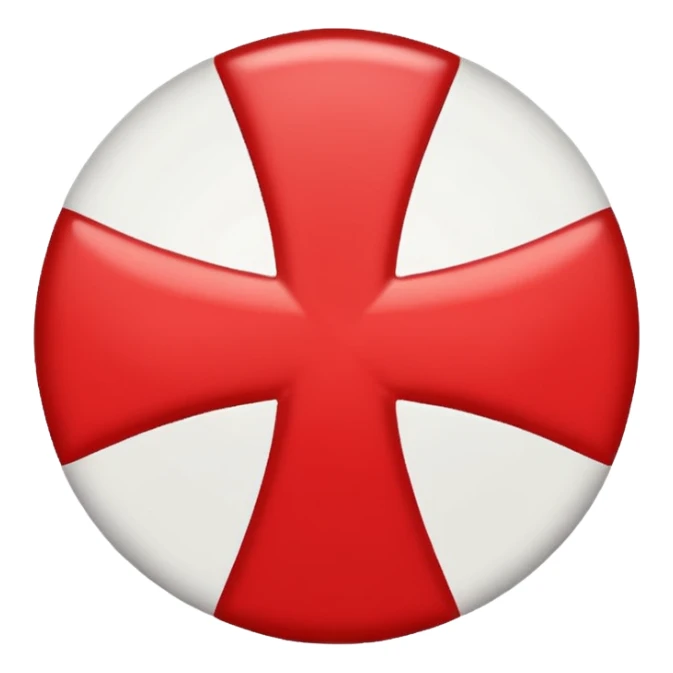 the red cross of the knights templar sticker