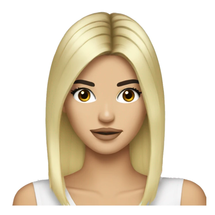 Kendall Jenner with blonde hair sticker