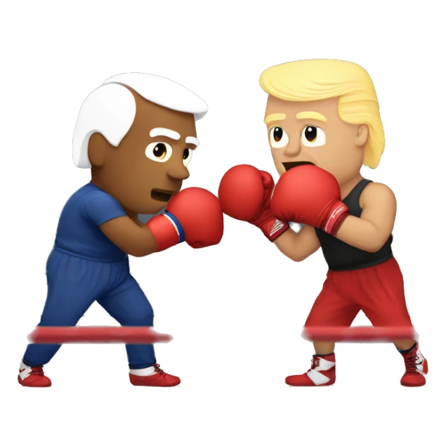 Donald Trump boxing with Joe Biden sticker