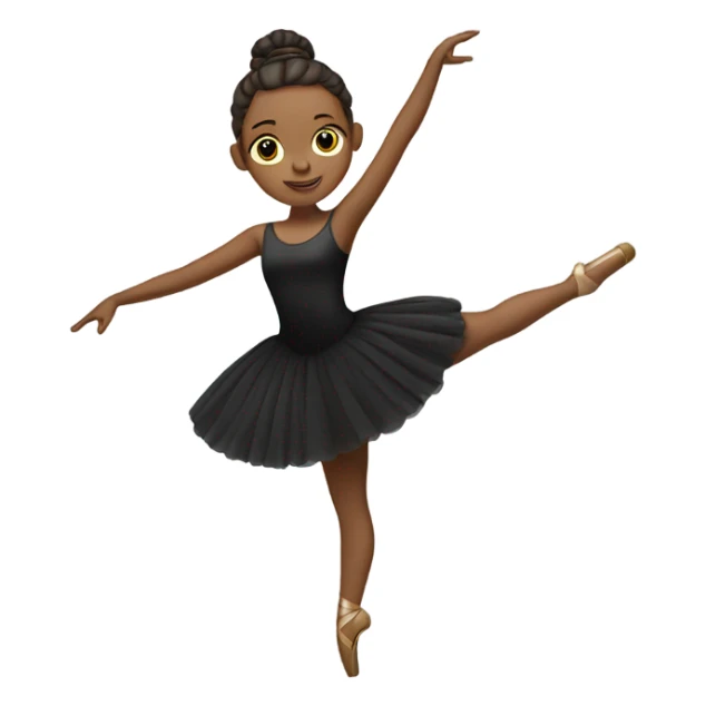 Ballerina in a black dress sticker