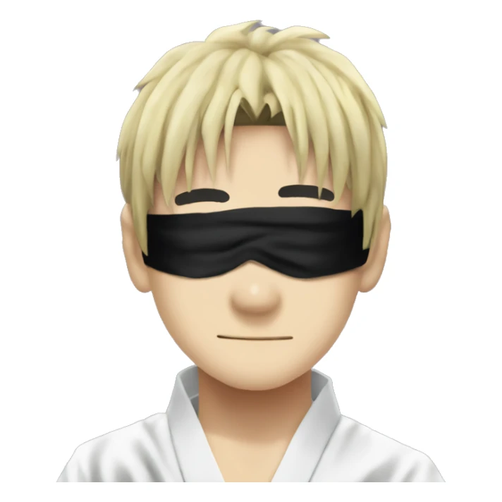 Satoru gojo with black blindfold from jujutsu kaisen sticker