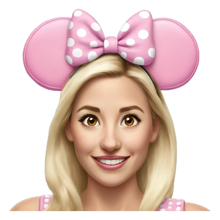 Pink Minnie Mouse ears headband  sticker