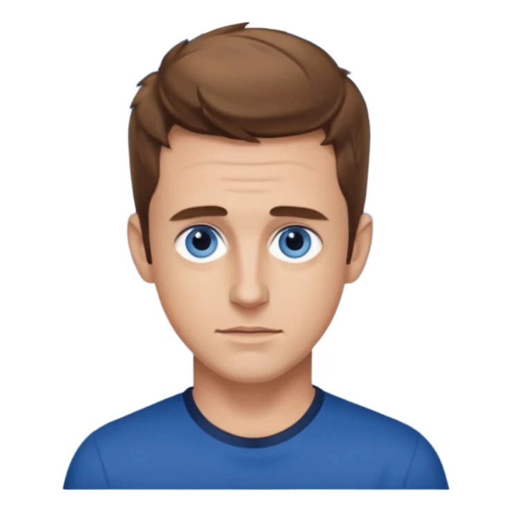 Joey McIntyre blue eyes, light brown hair, dark blue shirt  sticker