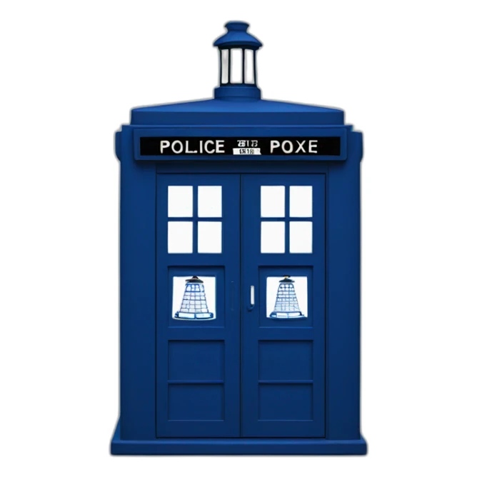 English-blue-police-box sticker