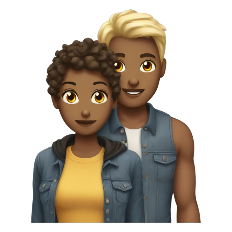 A straight bf with femboy gf sticker