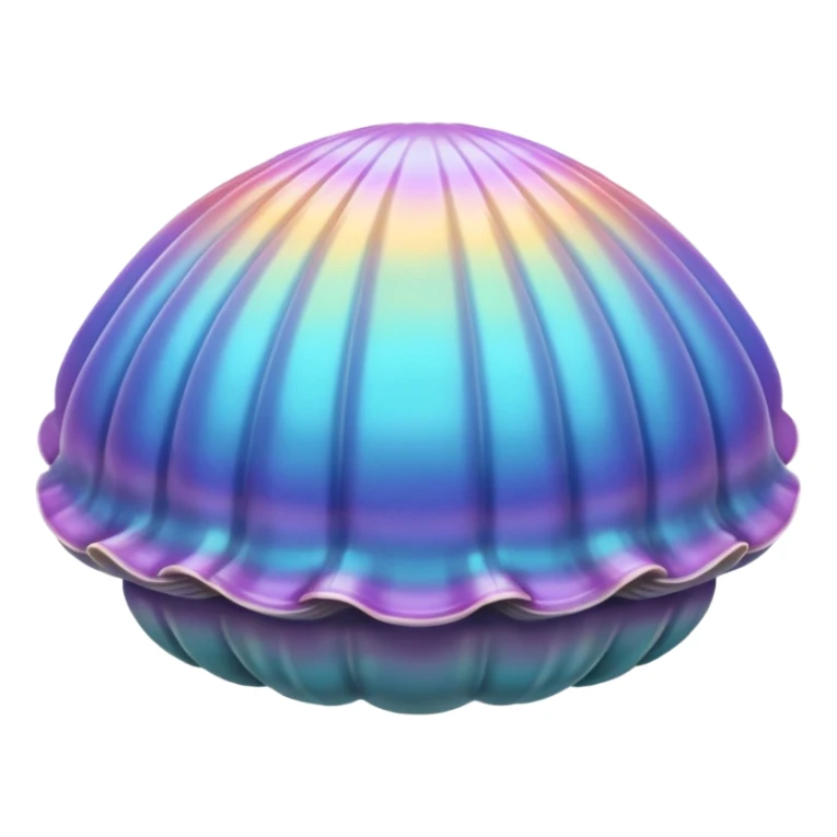 A very aesthetic sea clam with pastel tones sticker