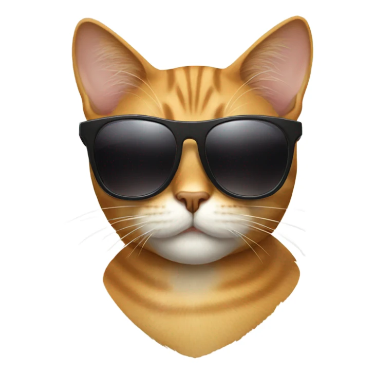 Cat with sunglasses sticker