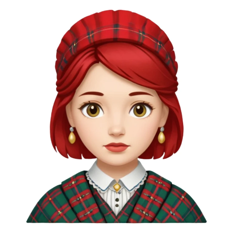 female with scottish attaire sticker