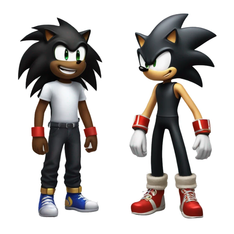 Sonic the hedgehog and shadow the hedgehog hybrid sticker