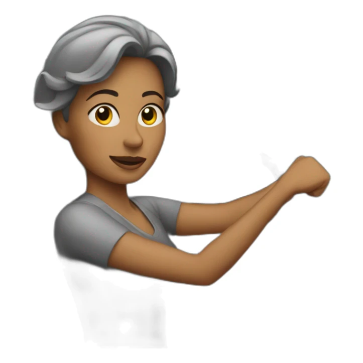 Woman is driving grey car sticker