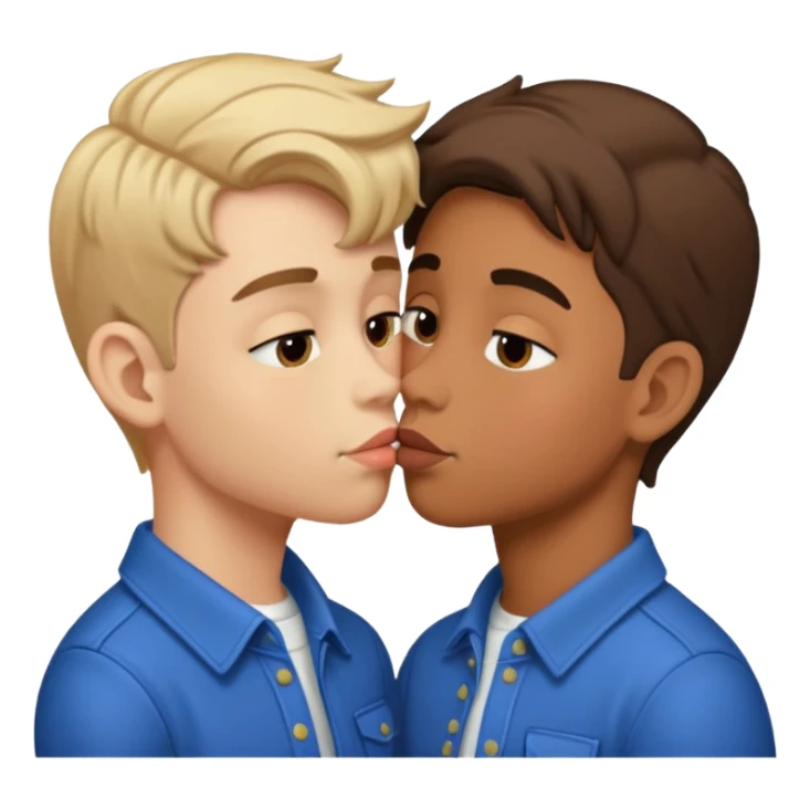 Gay boys kissing sticker