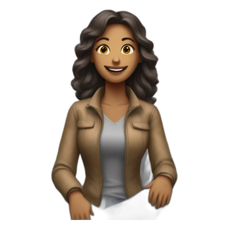 woman sat on top of a plane sticker