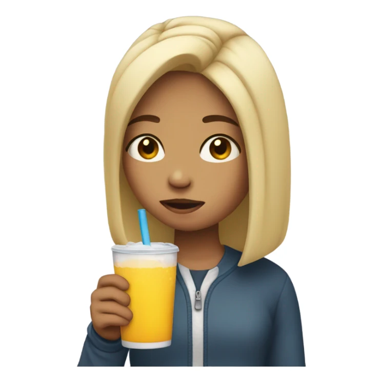 Girl that’s sad with a drink in her hand sticker