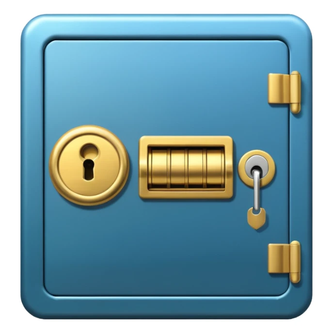 safe deposit box in a bank sticker