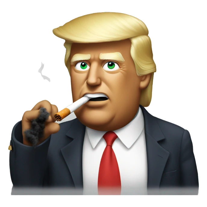 Donald trump smoking a cigs  sticker