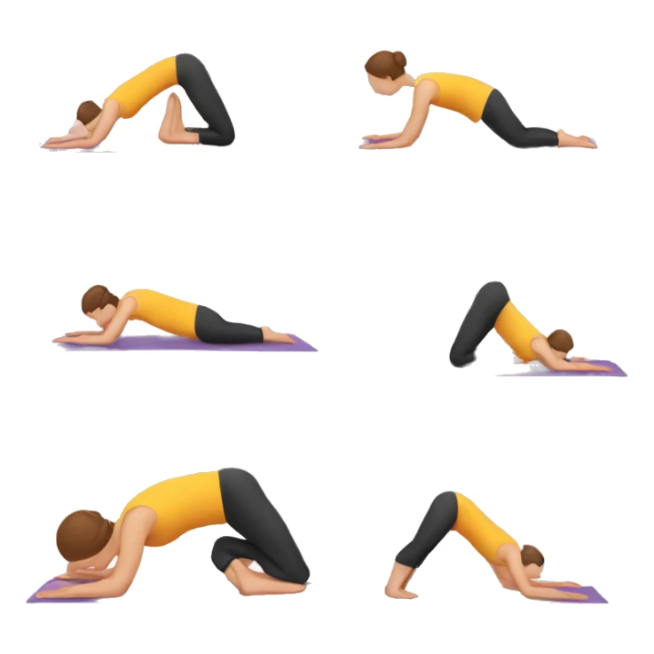 Downward dog in yoga sticker