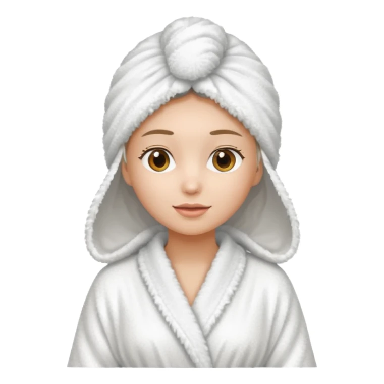 Women wearing shower robe an their hair with towel on head sticker