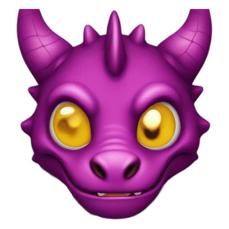 burgundy dragon with a yellow and a violet eye sticker