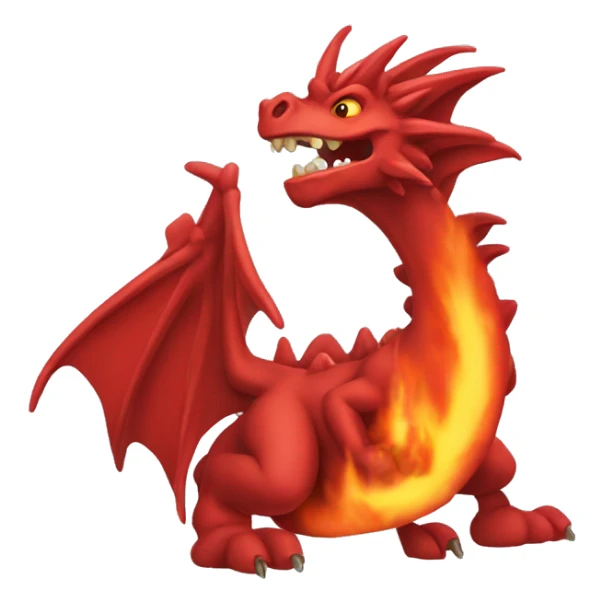 Dragão Vermelho cuspindo fogo  sticker