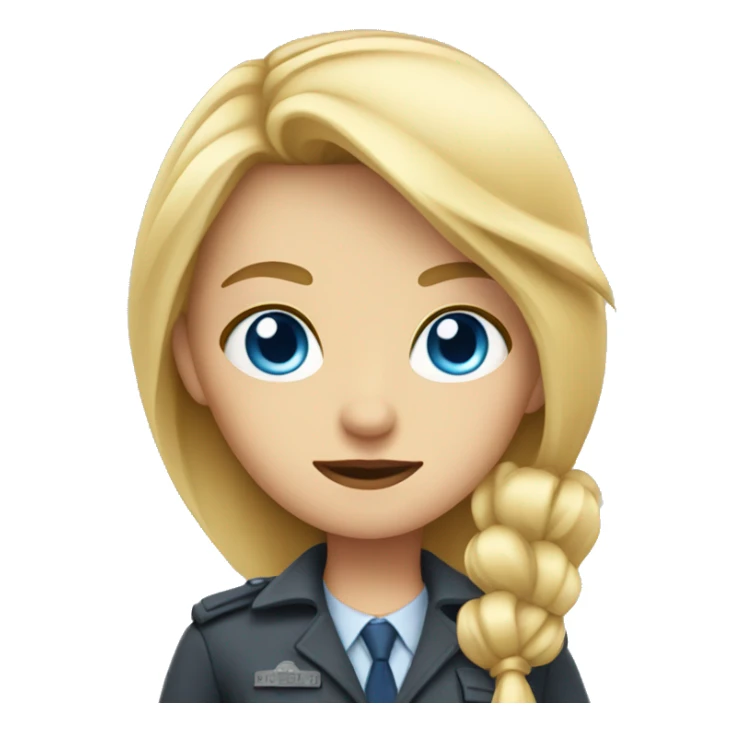 Blonde girl with blue eyes as a detective sticker