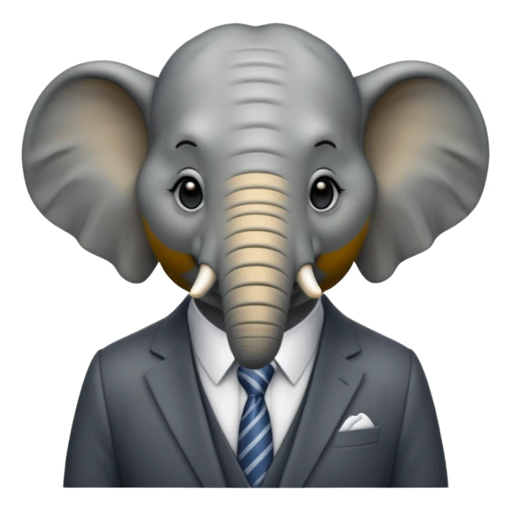 The elephand went in a suit sticker