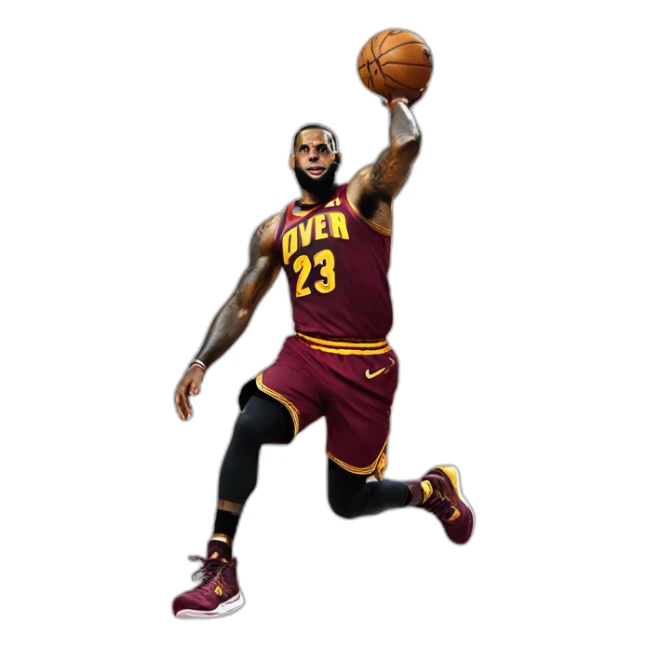 lebron james jumping sticker