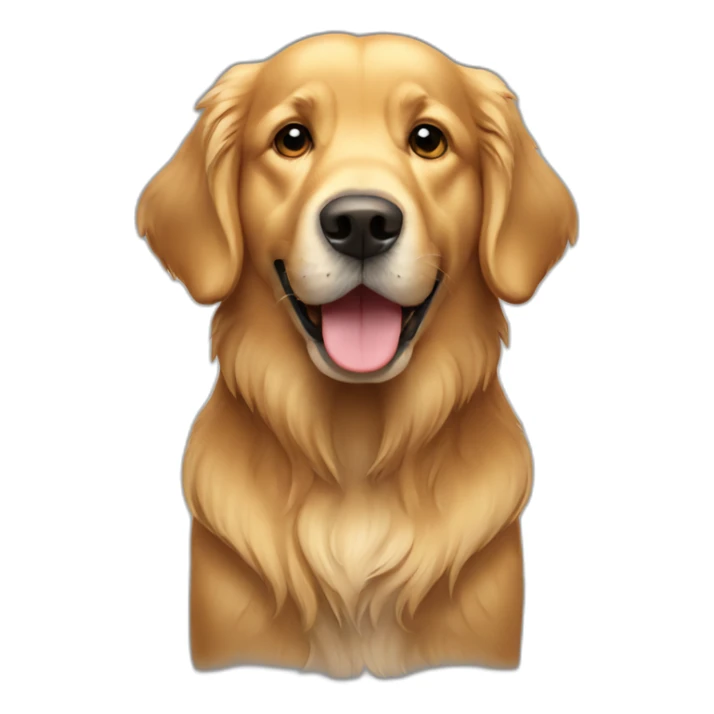 senior golden retriever dog sticker