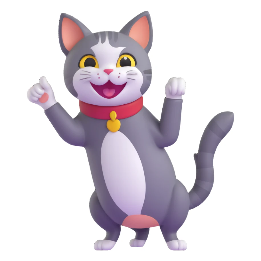 cat pointing and laughing at you sticker