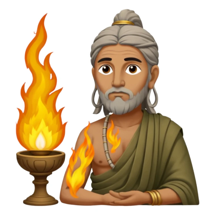 Calanus the Indian sage in 327 before a funeral pyre sticker