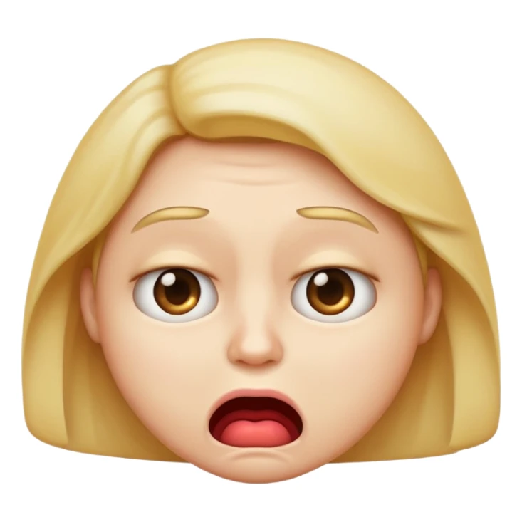 make me an emoji who looks disgusted with a lip curl sticker
