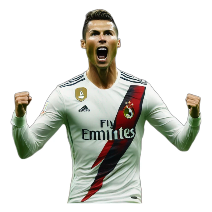 siuuuu CR7 celebration on the pict, red kit sticker