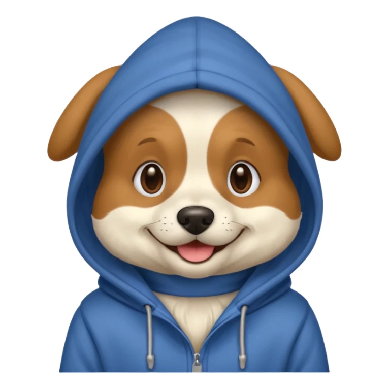 Dog wearing a hoodie  sticker