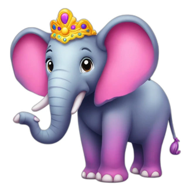 Elefante cor de Rosa no carnaval  sticker