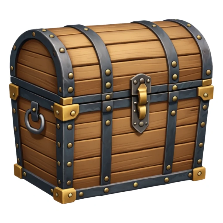 treasure chest with iron fittings and cold corners sticker