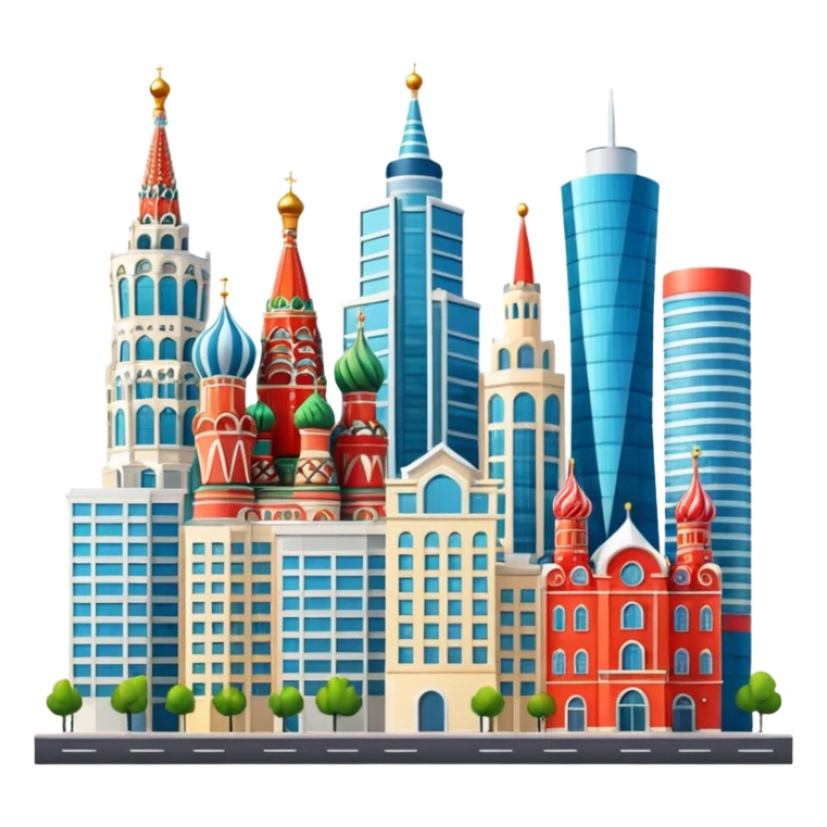Moscow city buildings sticker