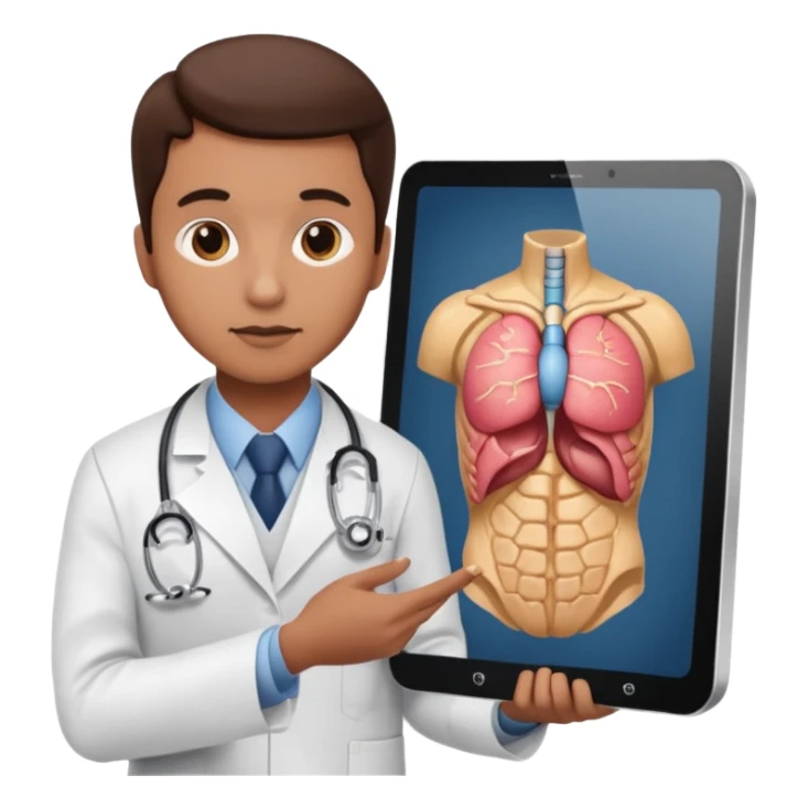 doctor seaing body scan image sticker