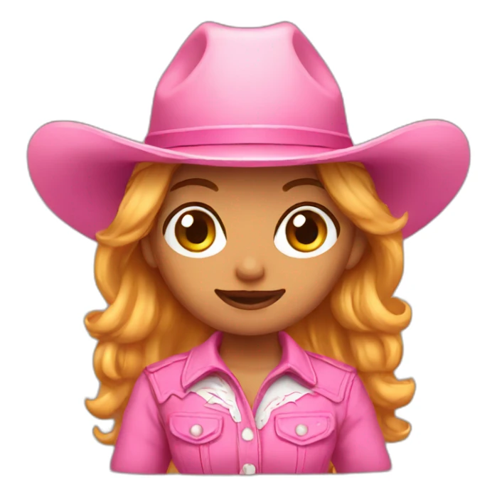 Pink cowgirl sticker