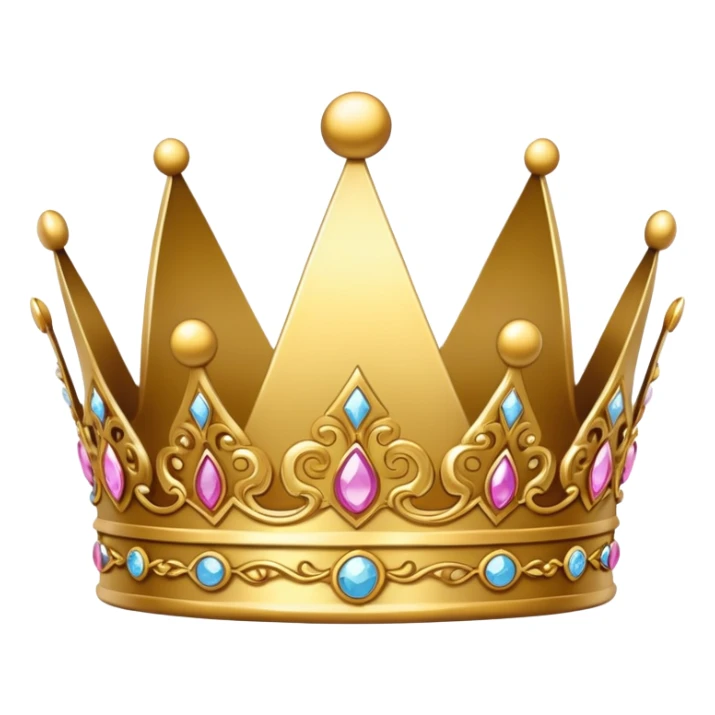 a princess crown made of gold (only the crown) sticker
