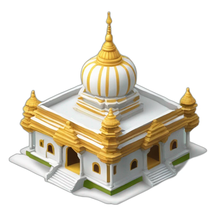 MAKE RELIGIOUS TEMPLE BABA MURAD SHAH JI ISOMETRIC EMOJI sticker