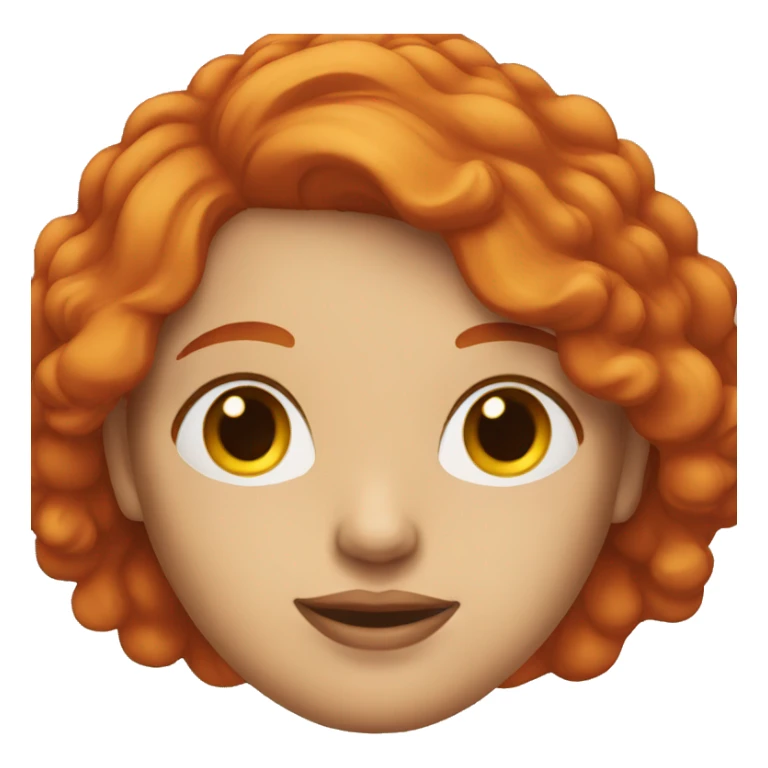 woman with red hair and closed eyes sticker